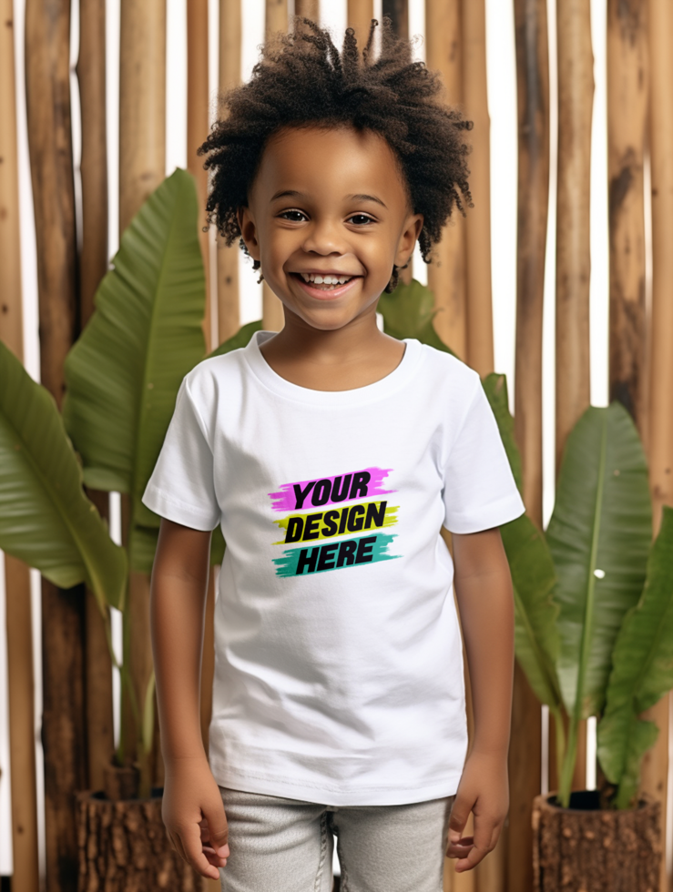 AI generated Editable baby tshirt mockup PSD template