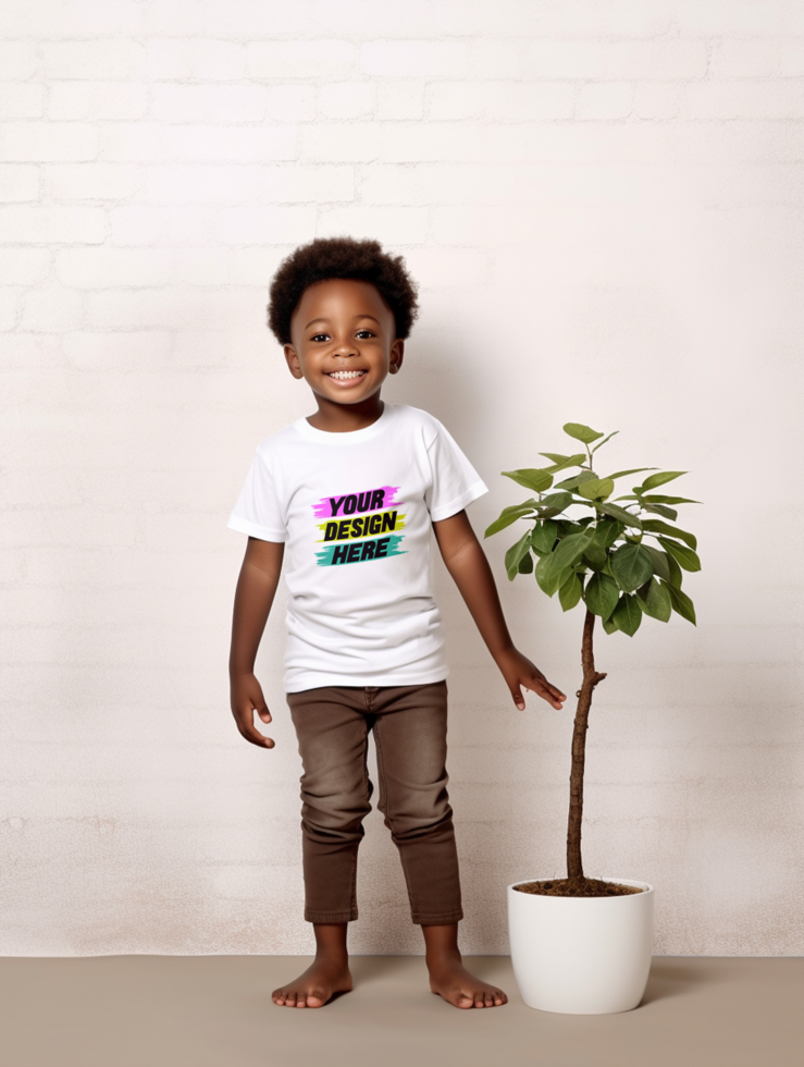 AI generated Baby T-shirt mockup PSD