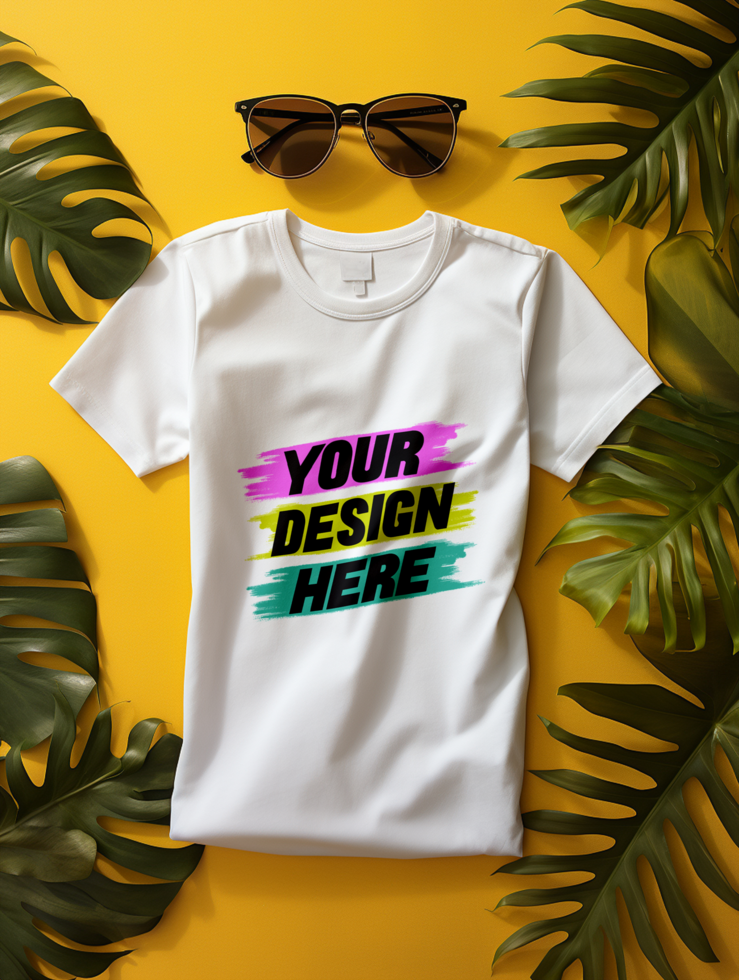 AI generated Editable tshirt mockup PSD template