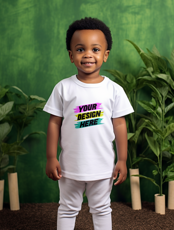ai generiert editierbar Baby T-Shirt Attrappe, Lehrmodell, Simulation psd Vorlage