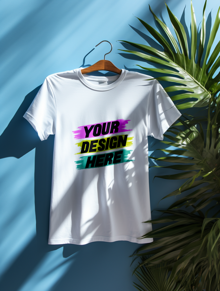 AI generated Editable tshirt mockup PSD template