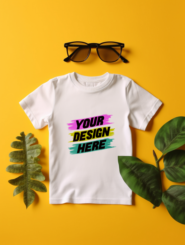 AI generated Baby T-shirt mockup psd design