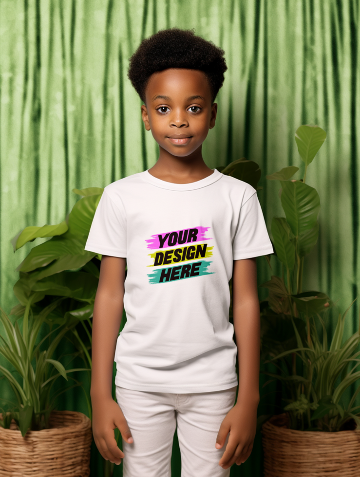 ai generado editable bebé camiseta Bosquejo psd modelo