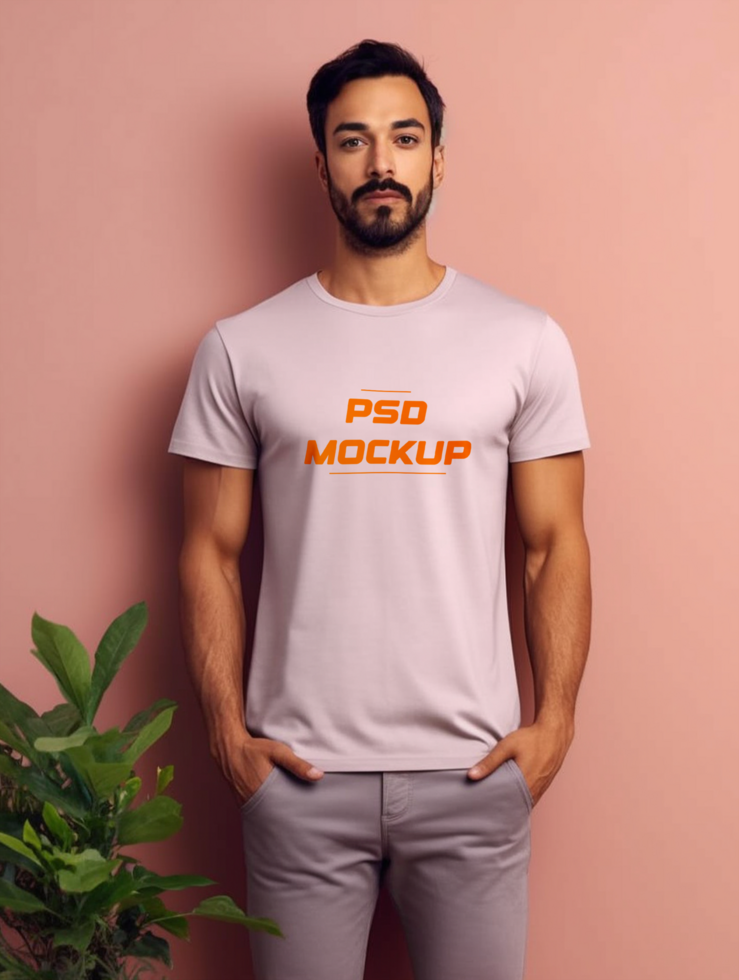 AI generated T-shirt mockup design psd