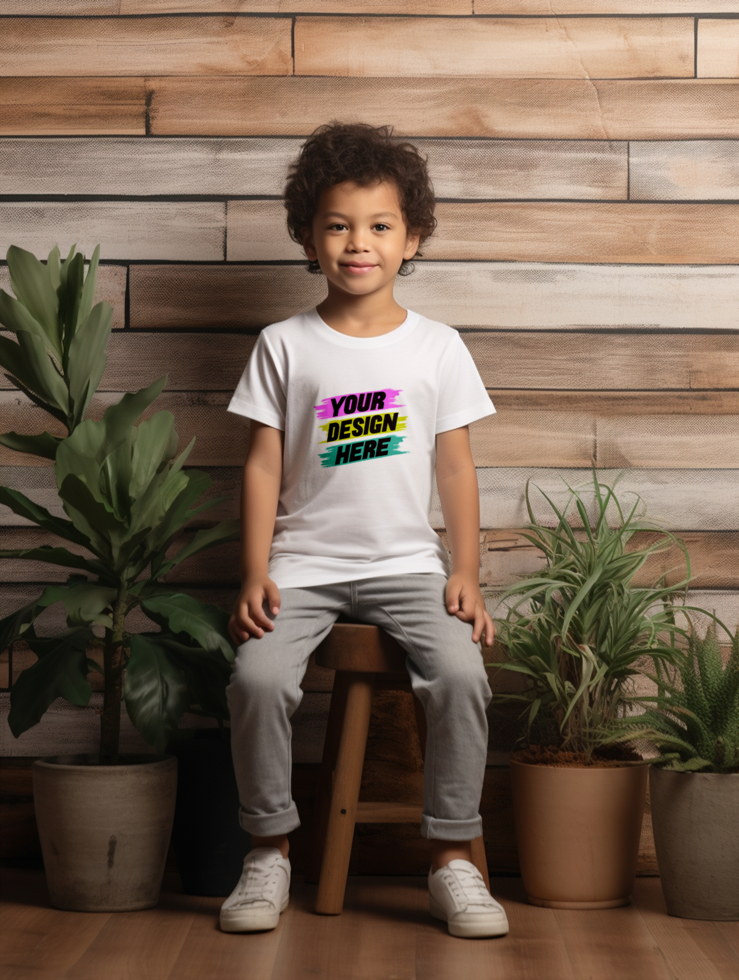 AI generated Editable tshirt mockup PSD template