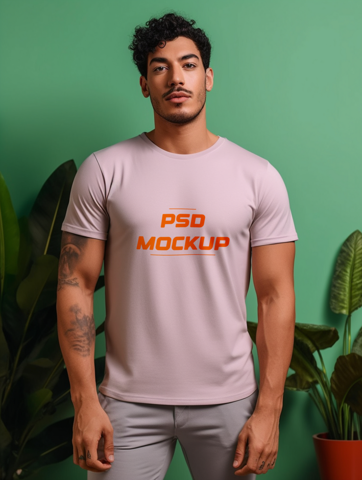AI generated T-shirt mockup design psd