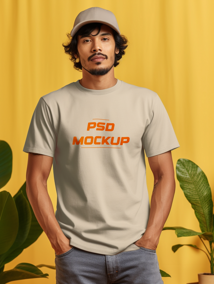 AI generated T-shirt mockup design psd