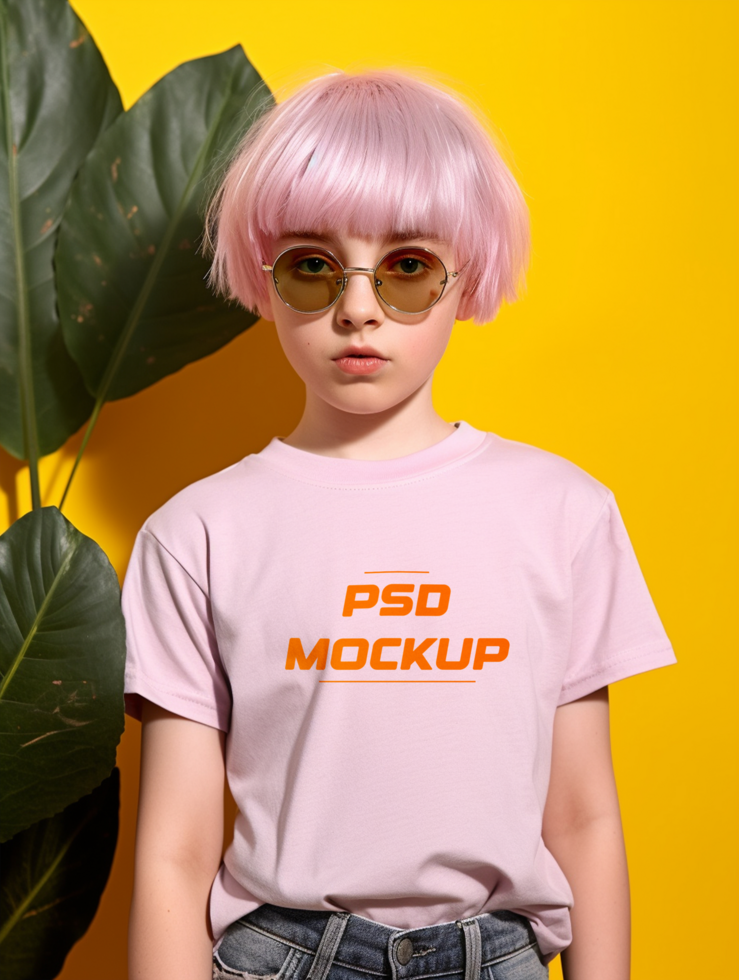 AI generated T-shirt mockup design psd