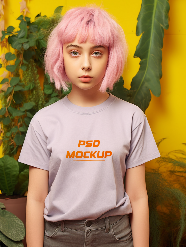 AI generated T-shirt mockup design psd