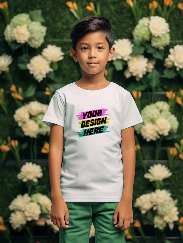 AI generated Editable tshirt mockup PSD template