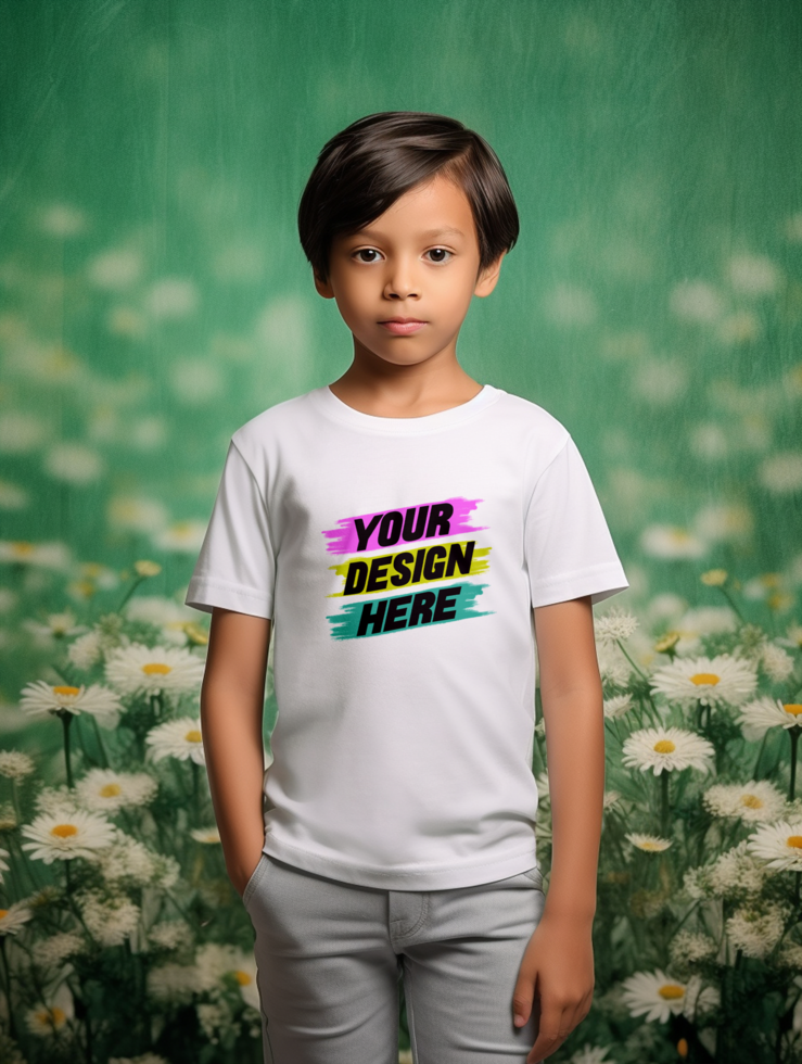 AI generated Editable tshirt mockup PSD template