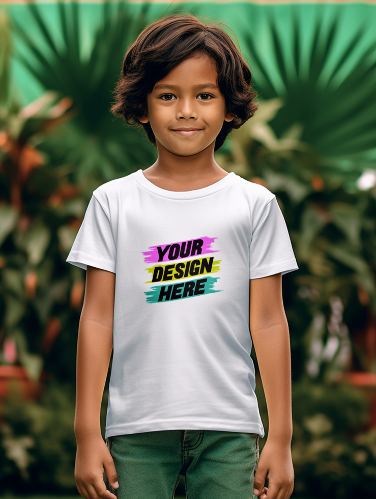 AI generated Editable tshirt mockup PSD template