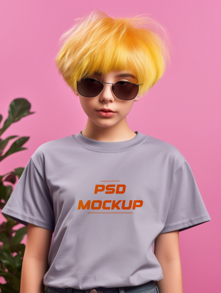 AI generated T-shirt mockup design psd