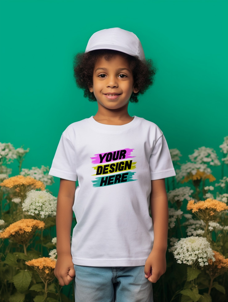 AI generated Editable tshirt mockup PSD template