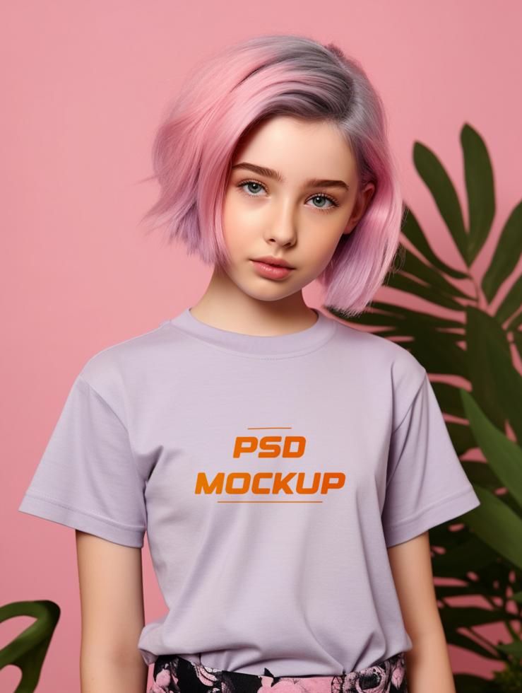 AI generated T-shirt mockup design psd
