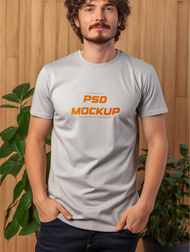 AI generated T-shirt mockup design psd