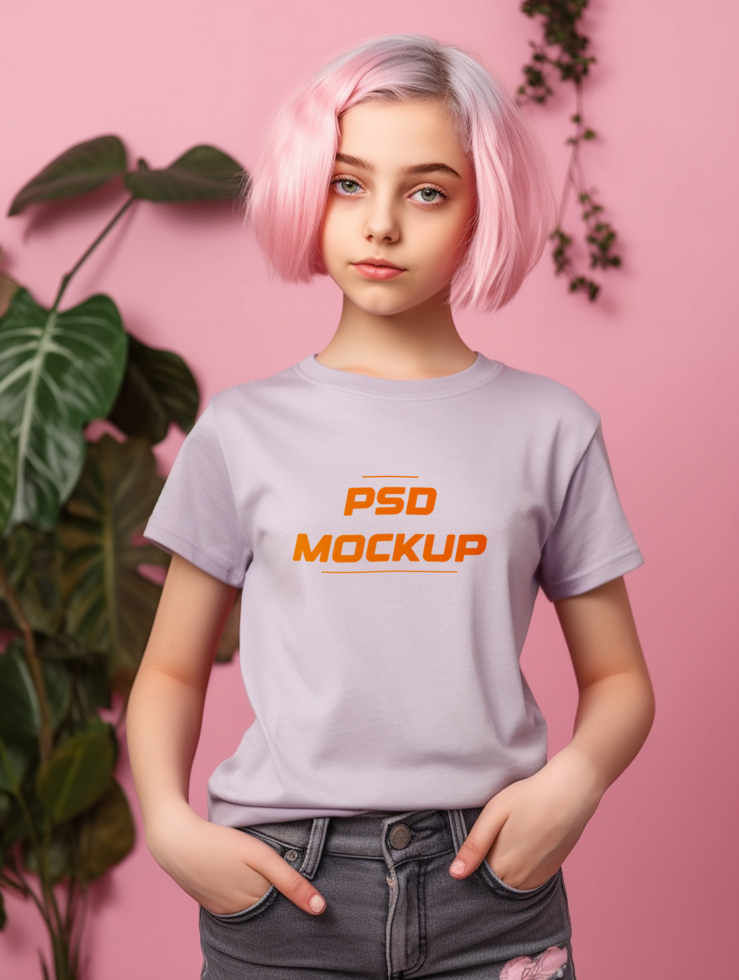 AI generated T-shirt mockup design psd