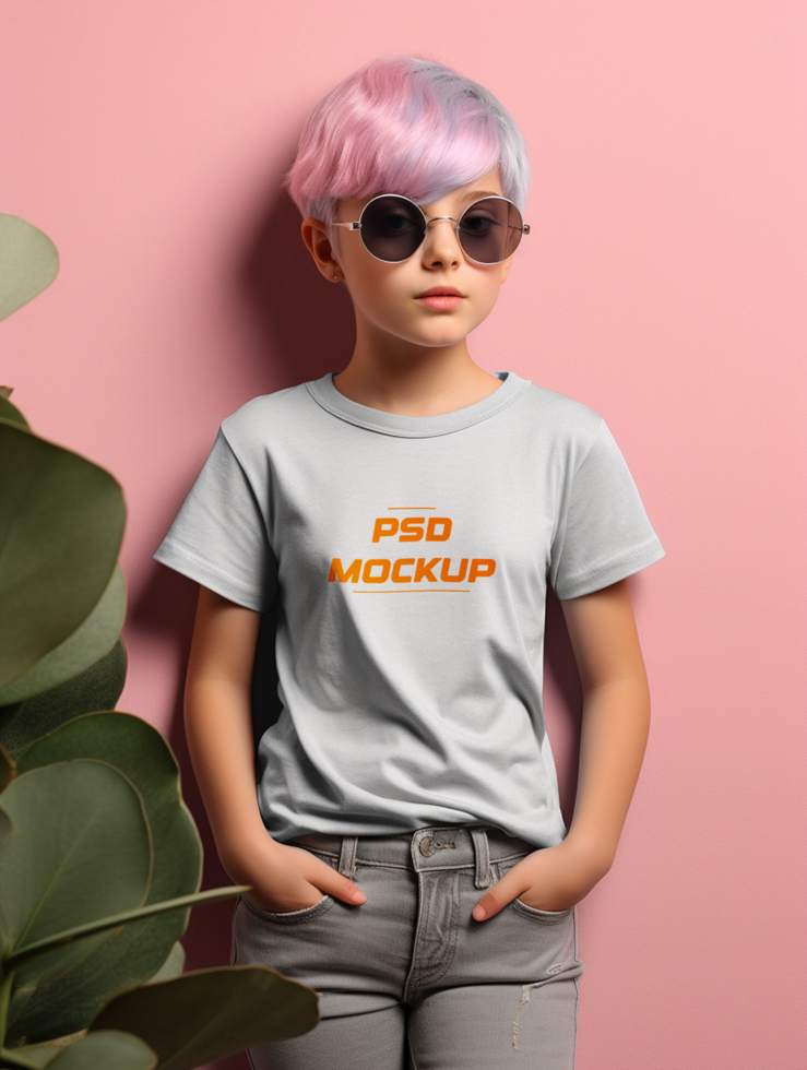 AI generated T-shirt mockup design psd