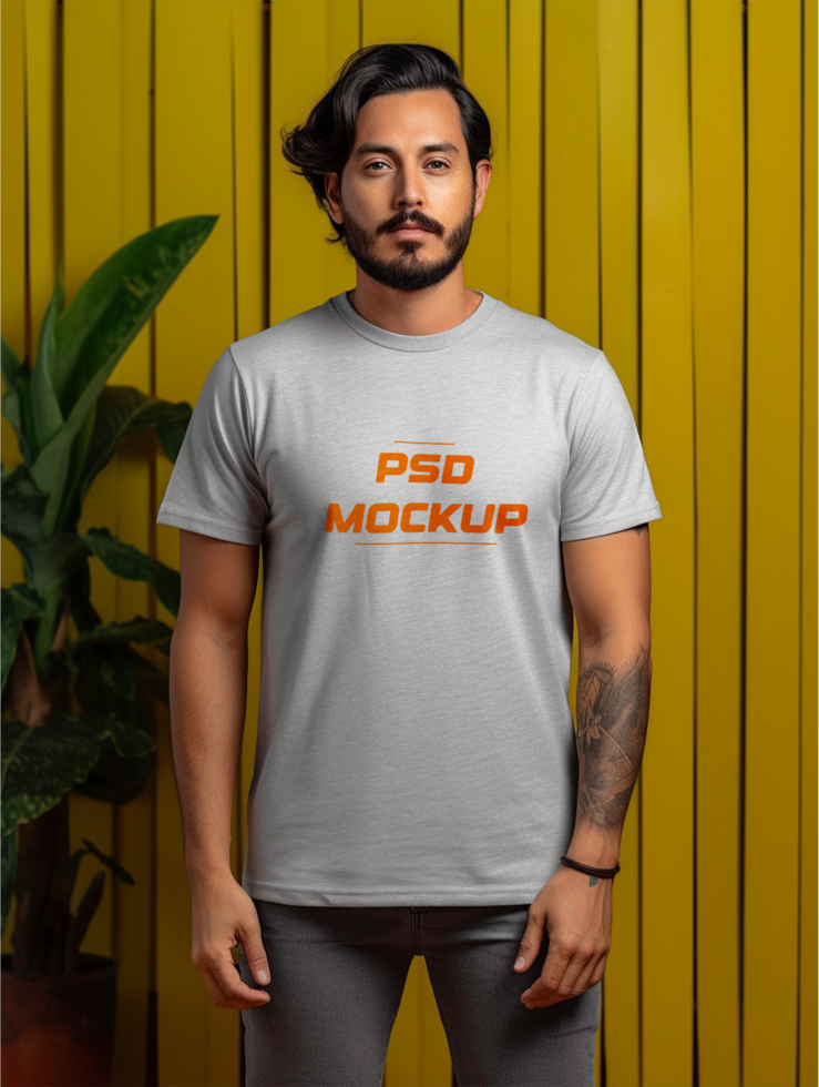 AI generated T-shirt mockup design psd