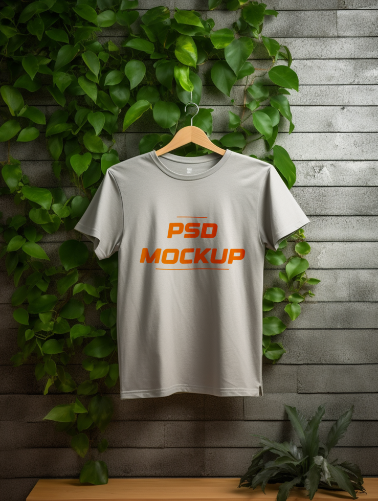 AI generated T-shirt mockup design psd