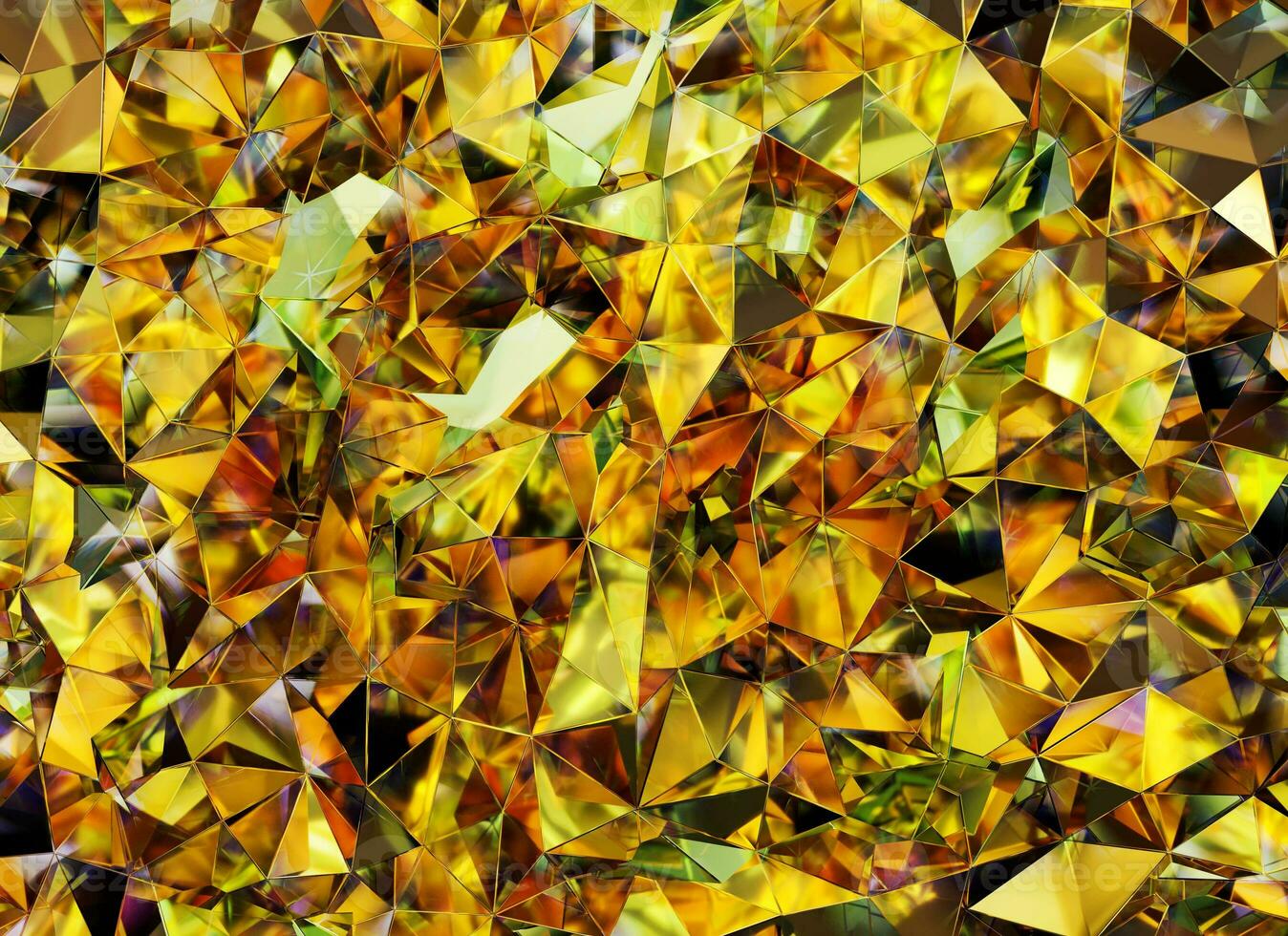 Luxury Abstract Realistic Gold Crystal Texture Reflection Close Up Background 3D rendering photo