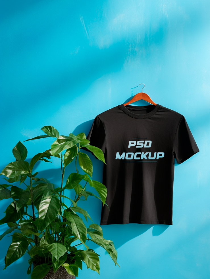 AI generated Editable tshirt mockup PSD template