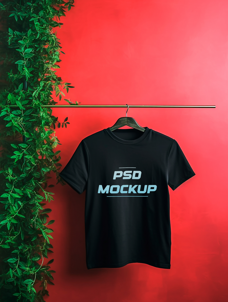 AI generated Editable tshirt mockup PSD template