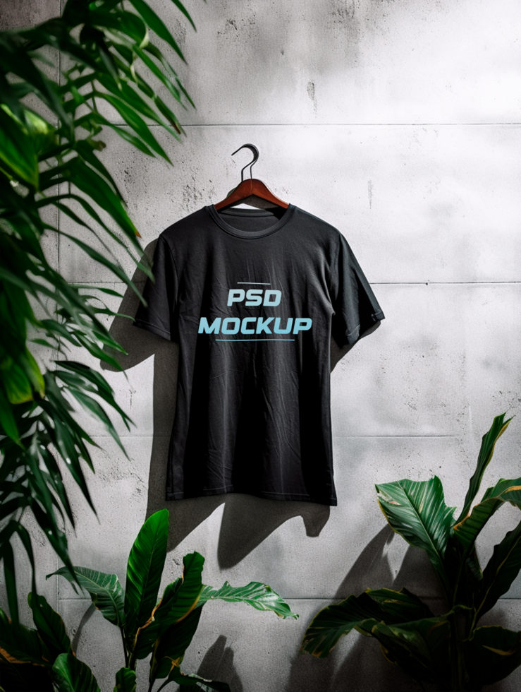 AI generated Editable tshirt mockup PSD template