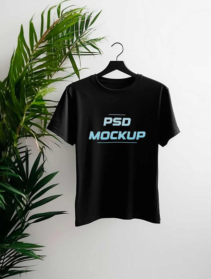 AI generated Editable tshirt mockup PSD template