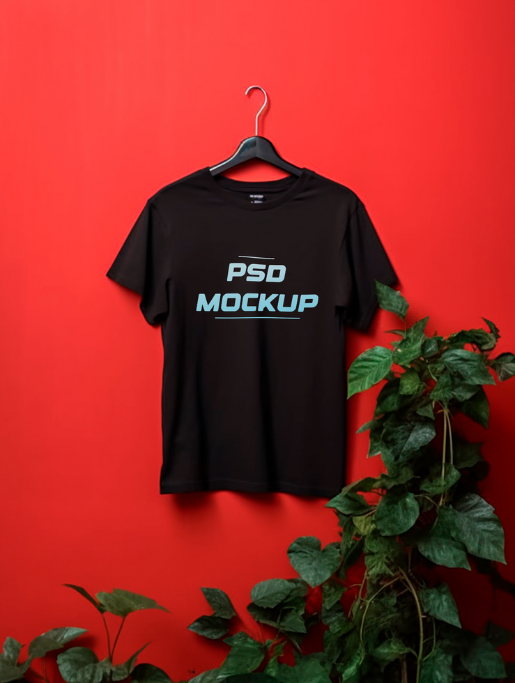 AI generated Editable tshirt mockup PSD template