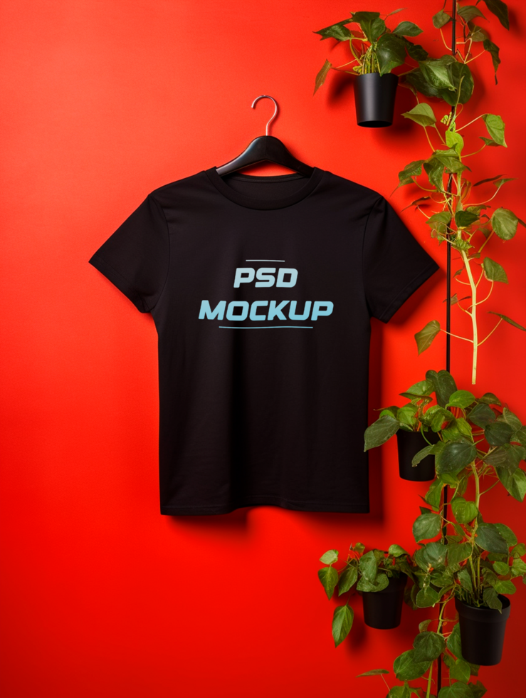 AI generated Editable tshirt mockup PSD template