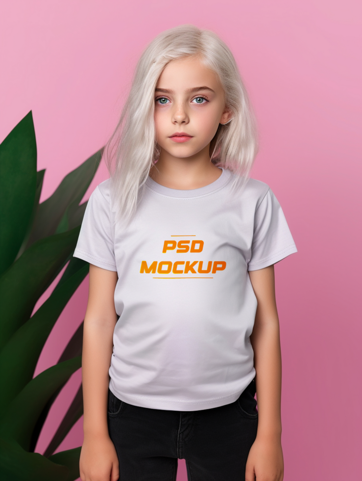 AI generated Editable luxury tshirt mockup PSD template