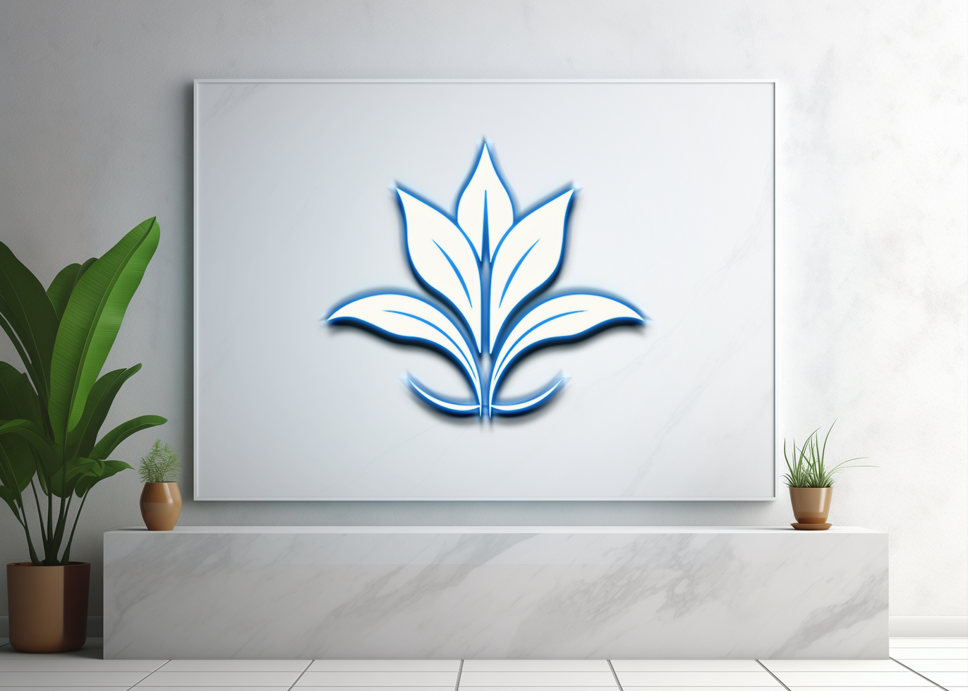 AI generated Editable logo mockup PSD template
