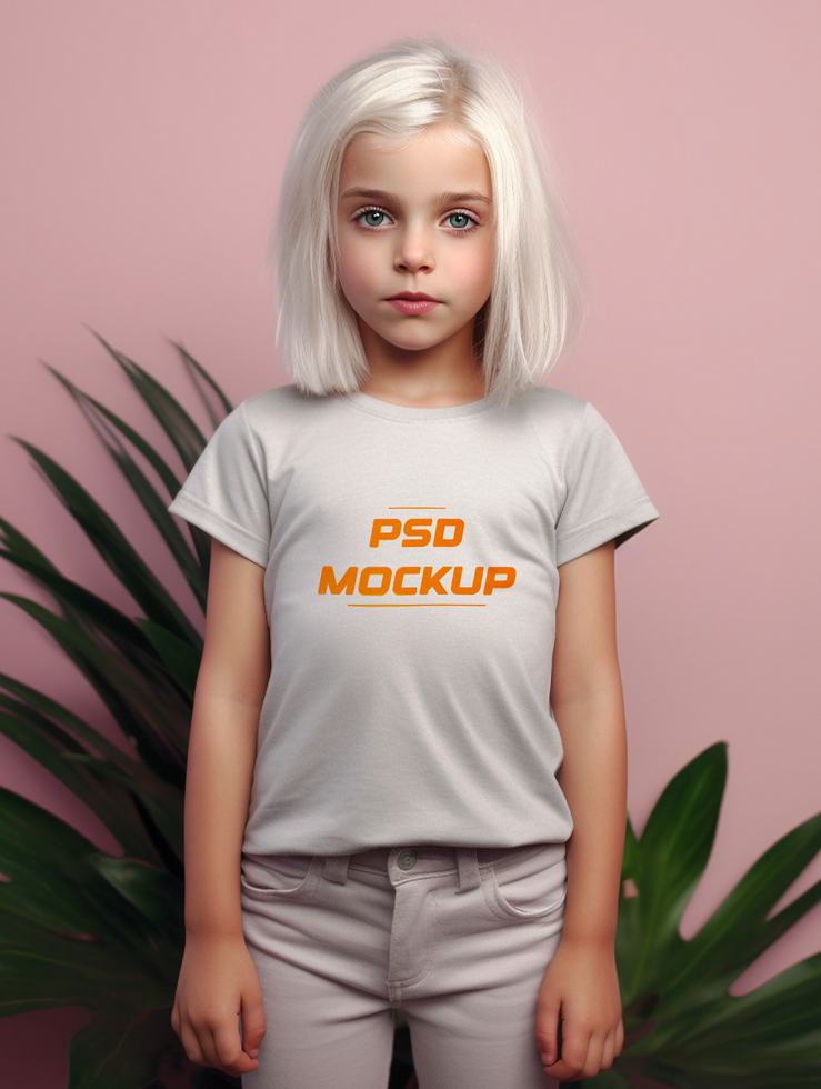 AI generated Editable luxury tshirt mockup PSD template