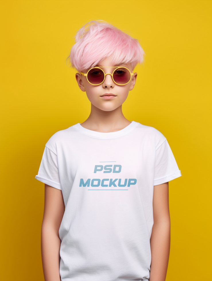 AI generated Editable tshirt mockup PSD template