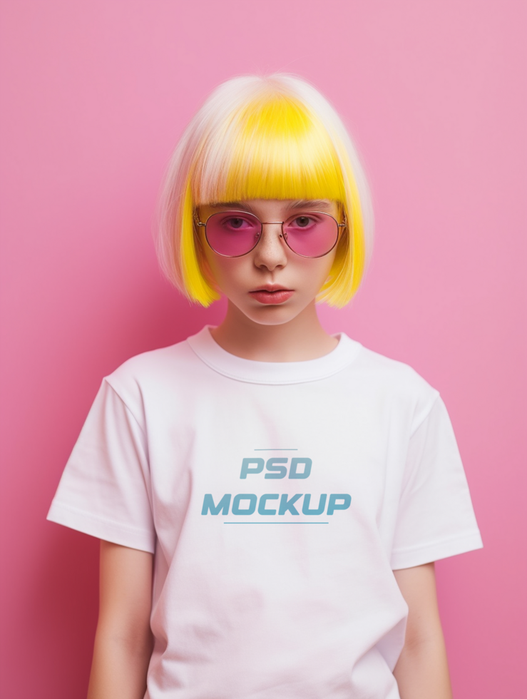AI generated Editable tshirt mockup PSD template