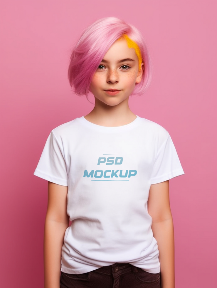 AI generated Editable tshirt mockup PSD template