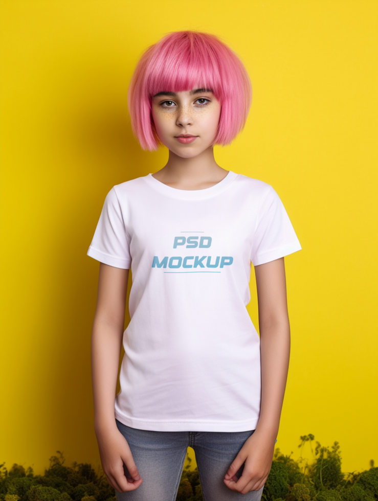 AI generated Editable tshirt mockup PSD template