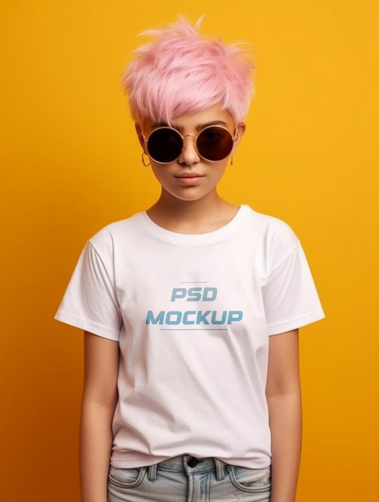 AI generated Editable tshirt mockup PSD template