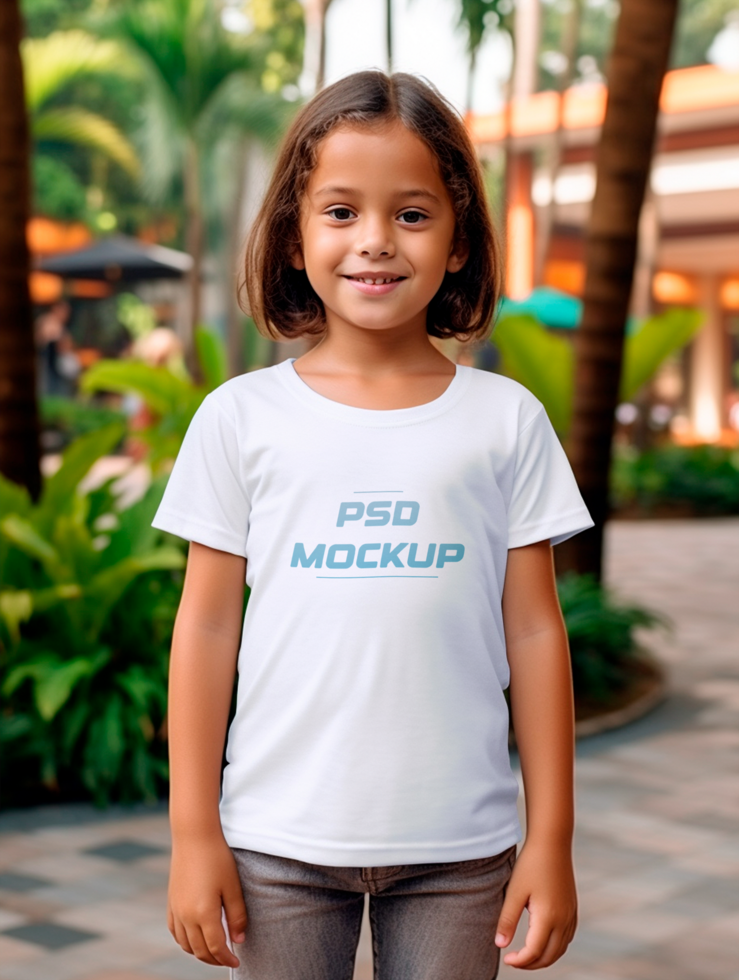 AI generated Tshirt mockup design PSD template