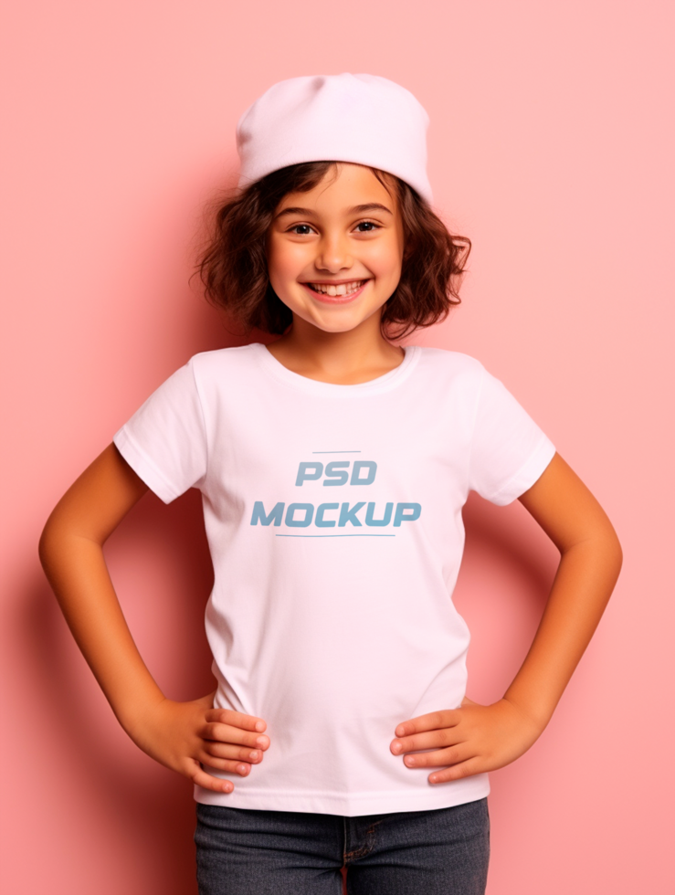 AI generated Tshirt mockup design PSD template