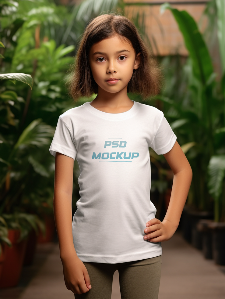 AI generated T-shirt mockup design PSD