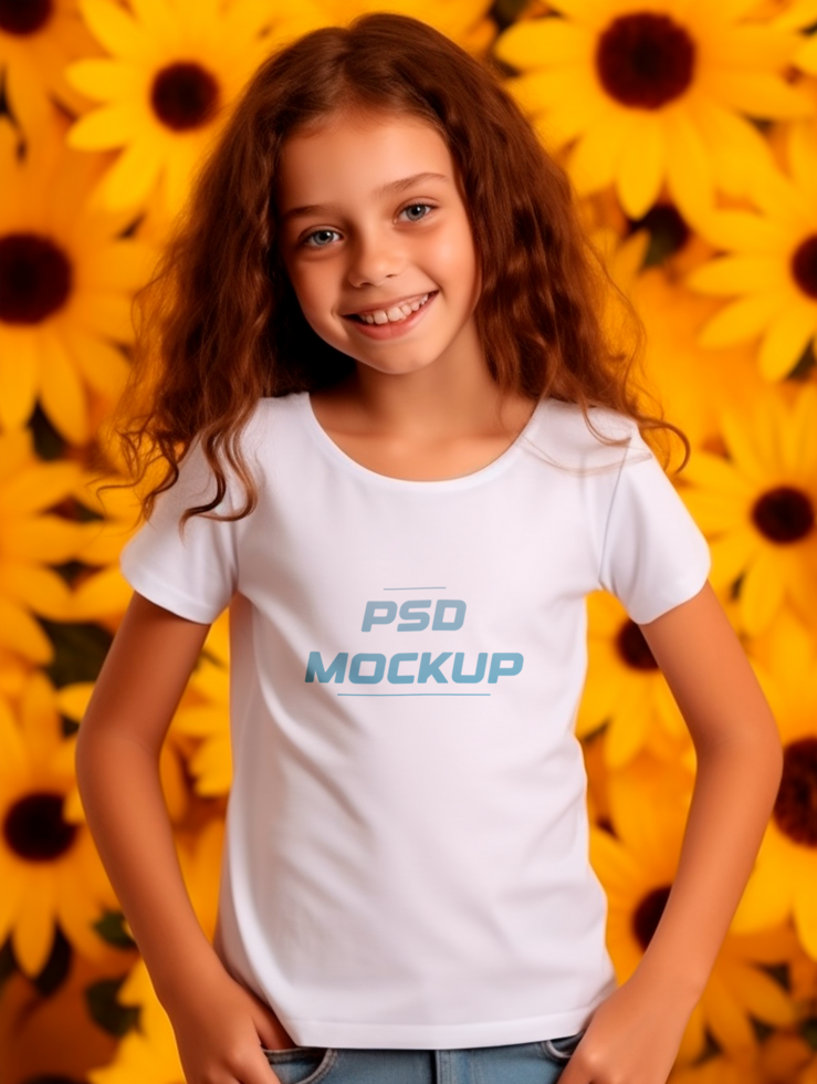AI generated Tshirt mockup design PSD template