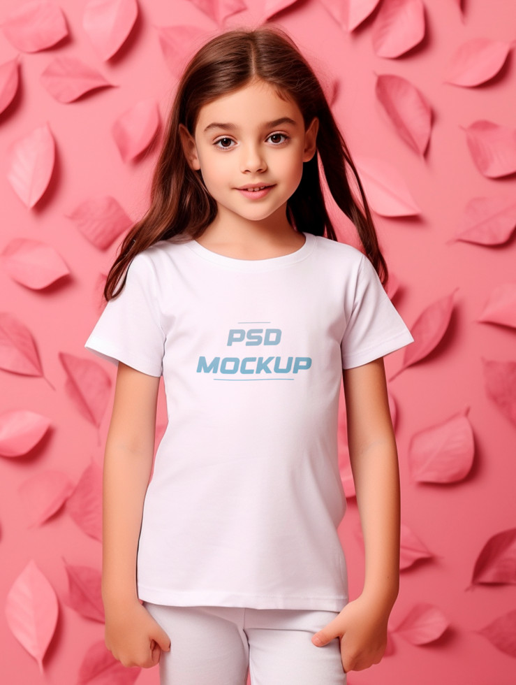 AI generated Tshirt mockup design PSD template