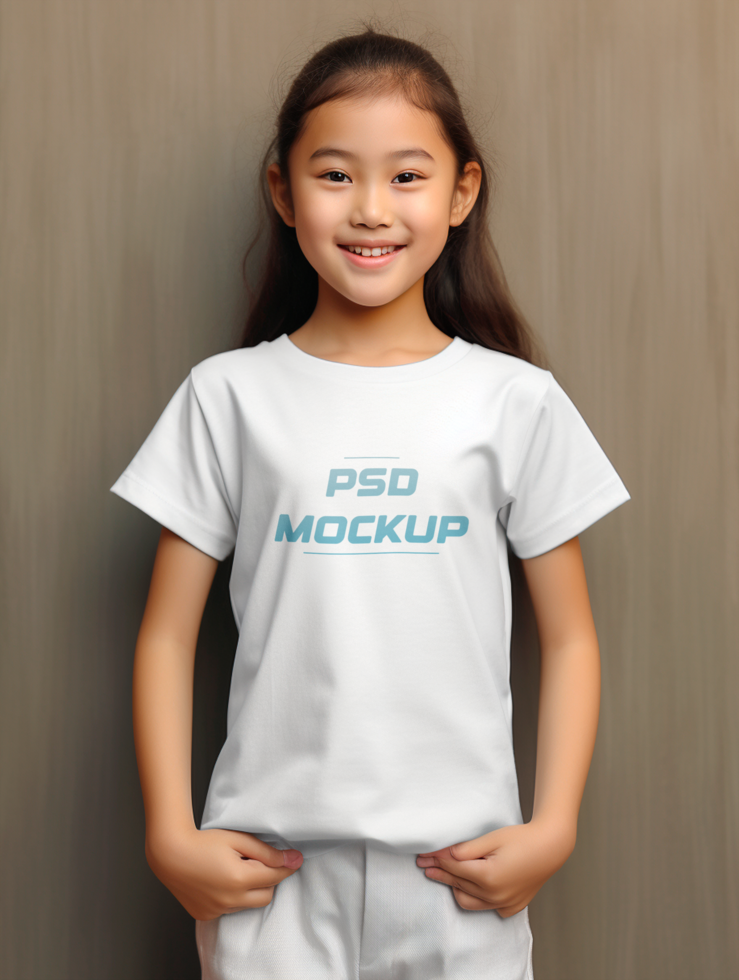 AI generated Tshirt mockup design PSD template