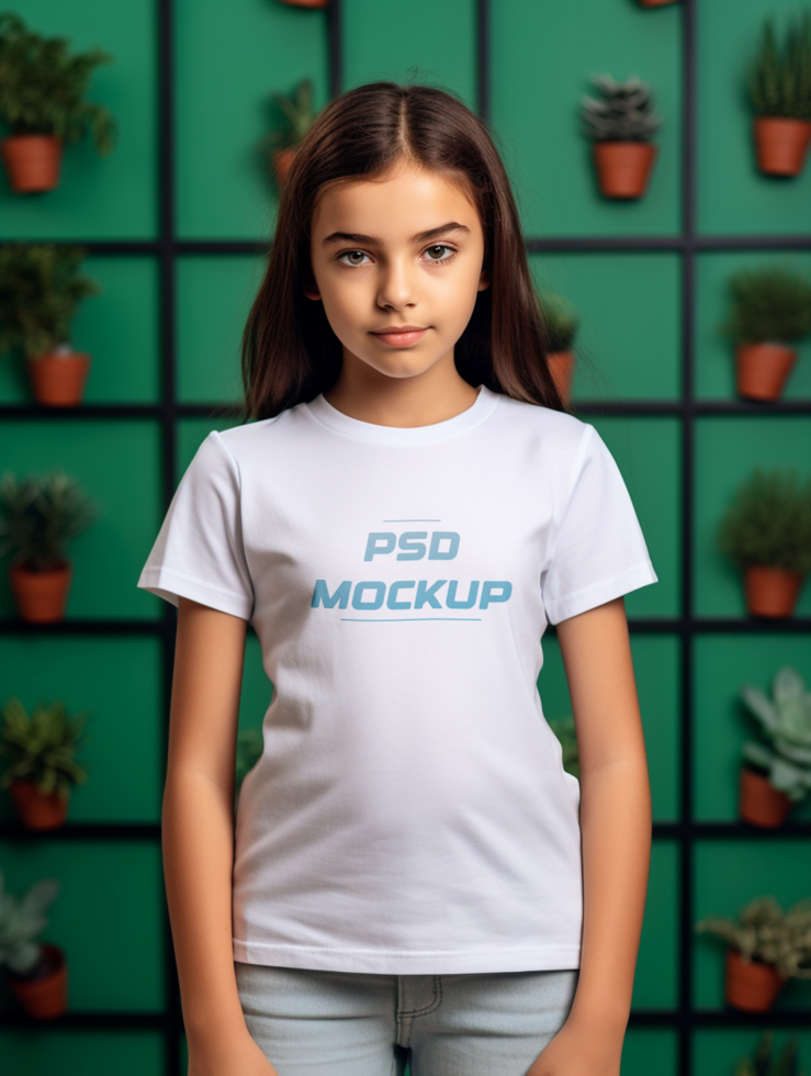 AI generated T-shirt mockup design PSD