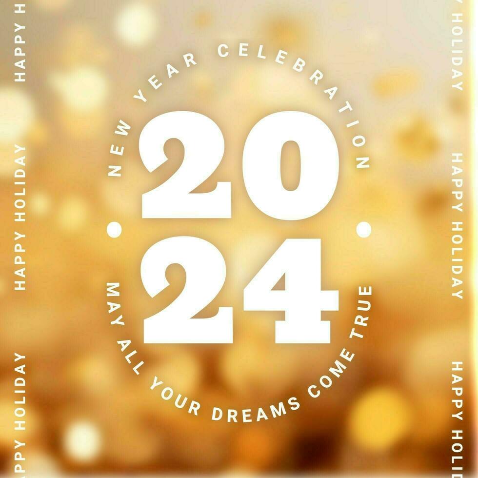 Gold and White Elegant New Year Instagram Post template