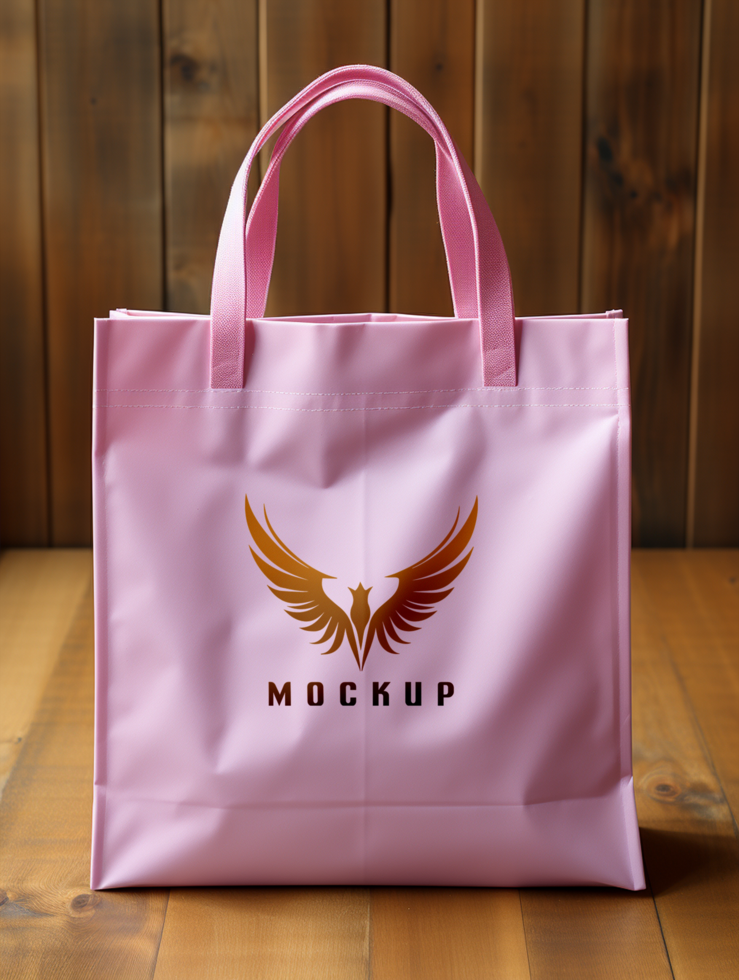 AI generated Shopping bag mockup PSD template