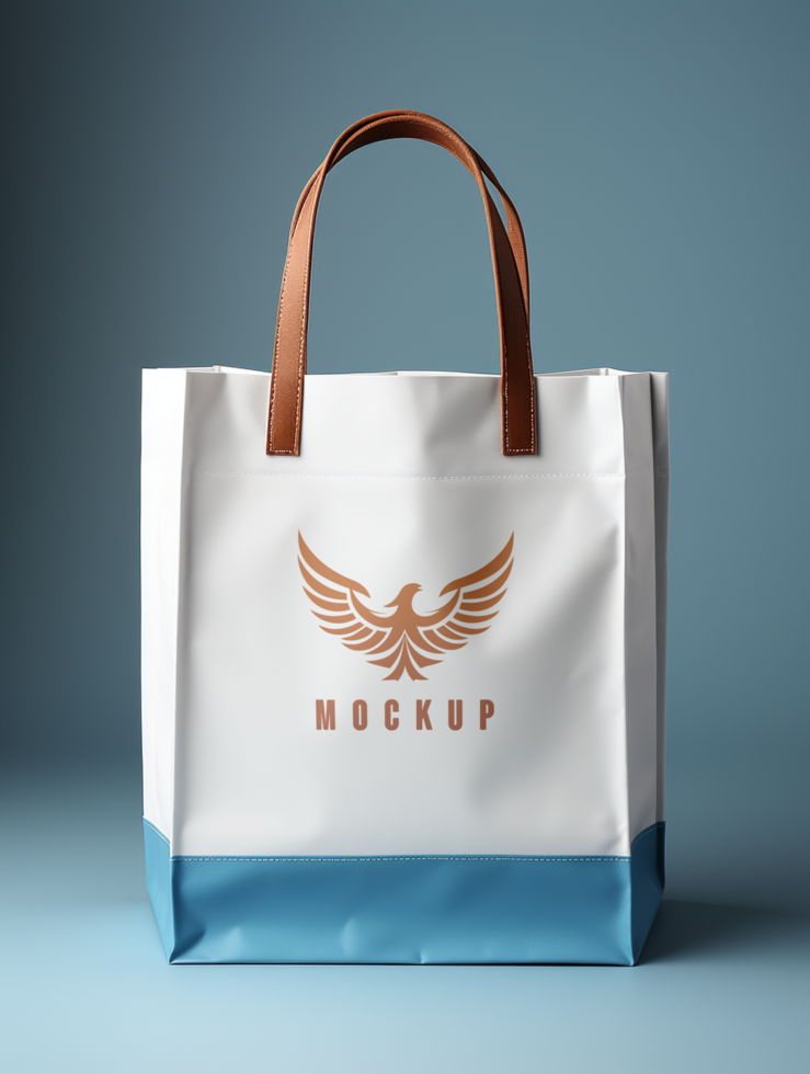 AI generated Shopping bag mockup PSD template