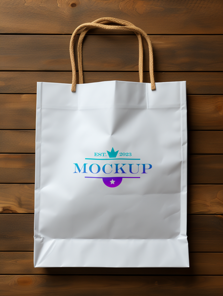 AI generated Shopping bag mockup PSD template